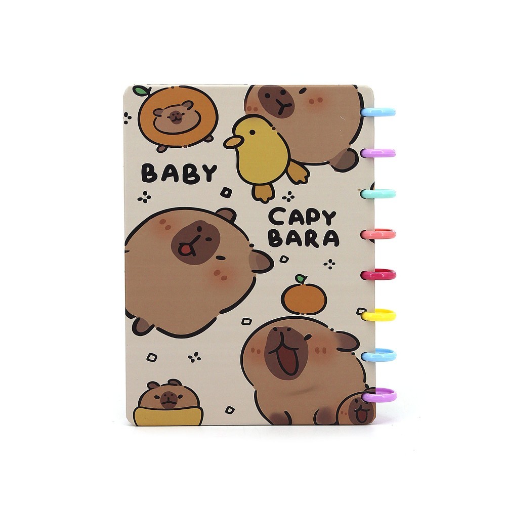 CUADERNO TRENDY A5 CON DISCOS CAPYBARA PATITO