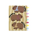 CUADERNO TRENDY A5 CON DISCOS CAPYBARA PALABRAS