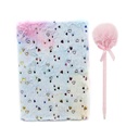 SET TRENDY CUADERNO + BOLIGRAFO CORAZONES ROSA