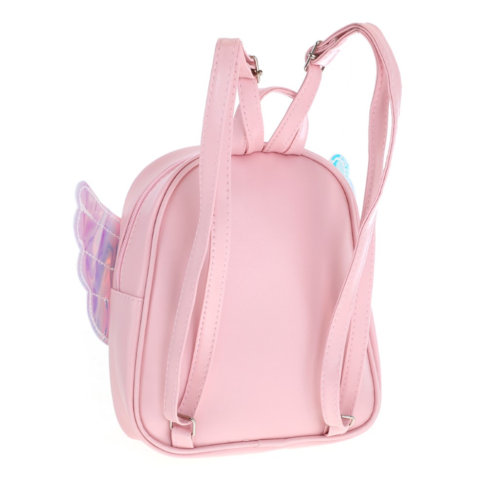 MOCHILA INFANTIL TRENDY ARCOIRIS CON ALAS ROSA