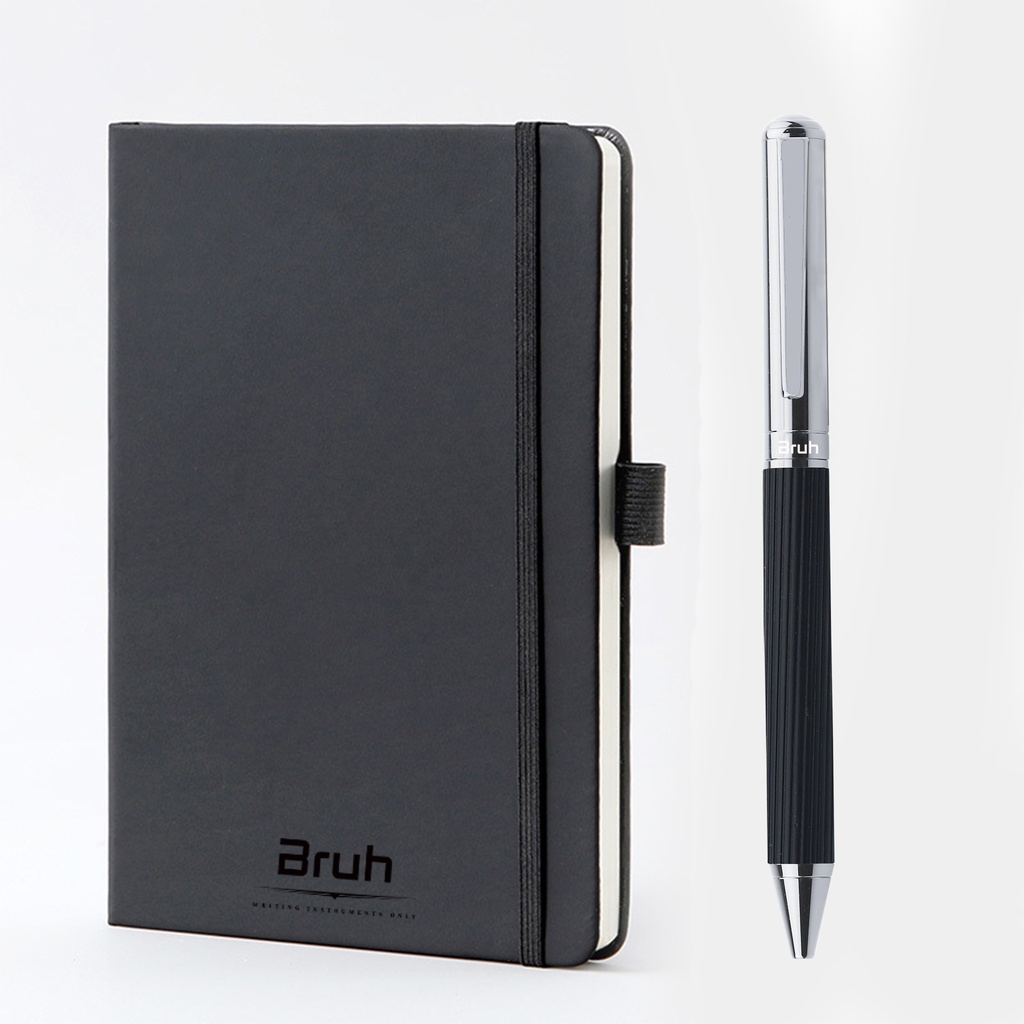 CUADERNO Y BOLIGRAFO OLAMI NEGRO