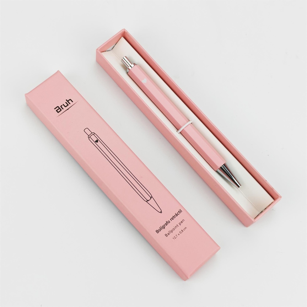 BOLIGRAFO OLAMI RETRACTIL BONN NEGRO-CELESTE-NATURAL-VERDE-BEIGE-ROSA