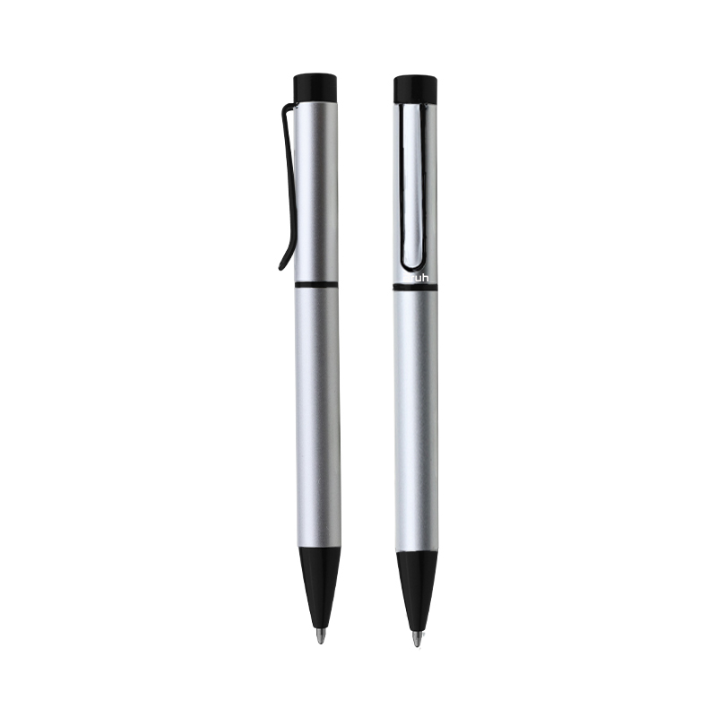 BOLIGRAFO OLAMI RETRACTIL BERLIN EN ESTUCHE DE SOBRE DE PANA NEGRO-BLANCO GRIS -ROJO