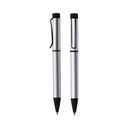 BOLIGRAFO OLAMI RETRACTIL BERLIN EN ESTUCHE DE SOBRE DE PANA NEGRO-BLANCO GRIS -ROJO