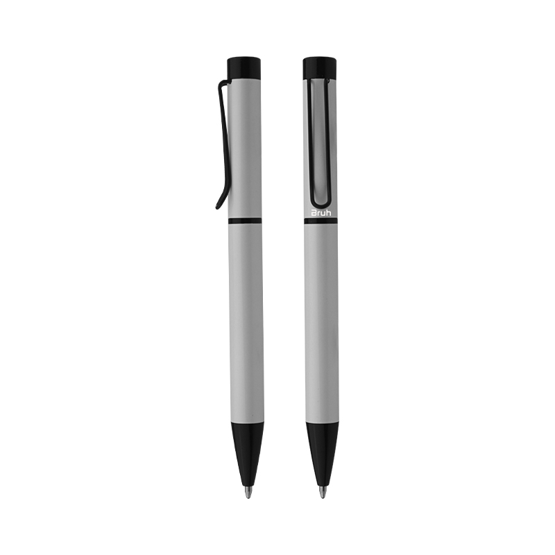 BOLIGRAFO OLAMI RETRACTIL BERLIN EN ESTUCHE DE SOBRE DE PANA NEGRO-BLANCO GRIS -ROJO