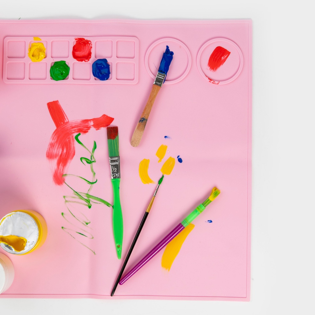 BASE DE SILICONA OLAMI PARA ARTES CELESTE-ROSA-NARANJA-AZUL