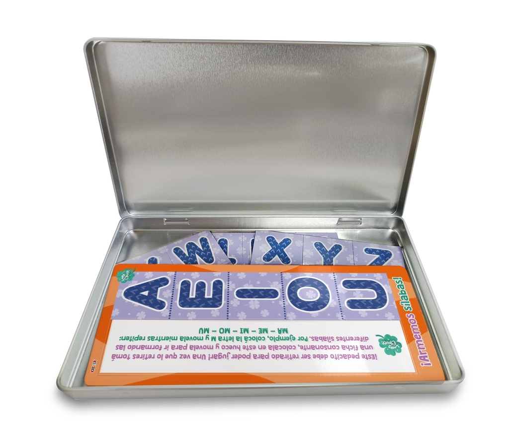 JUEGO KREKER ESTUCHE METALICO SILABAS MAGNETICAS