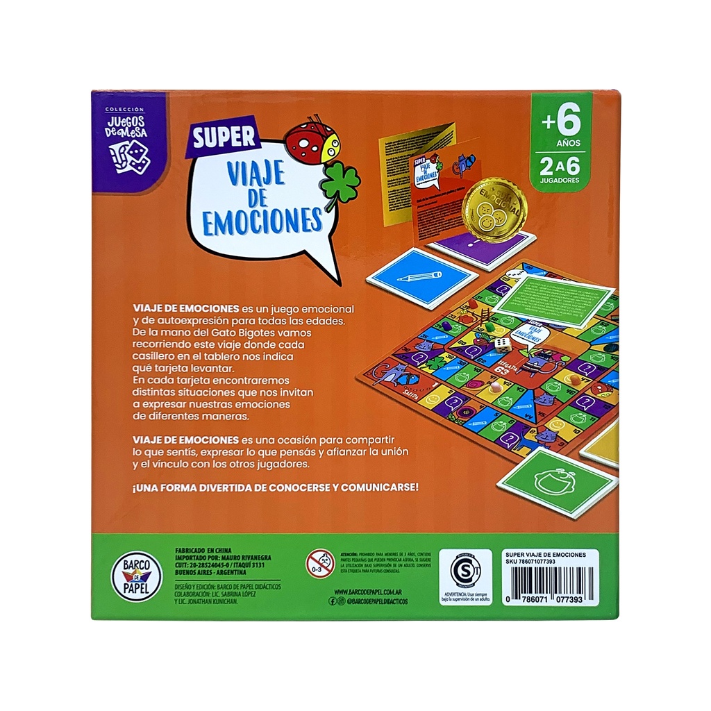JUEGO DE MESA BARCO DE PAPEL SUPER VIAJE DE EMOCIONES
