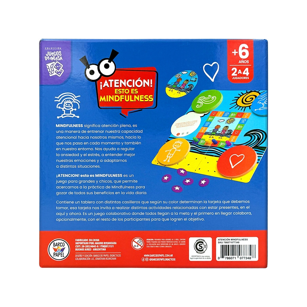 JUEGO DE MESA BARCO DE PAPEL ATENCION ESTO ES MINDFULNESS