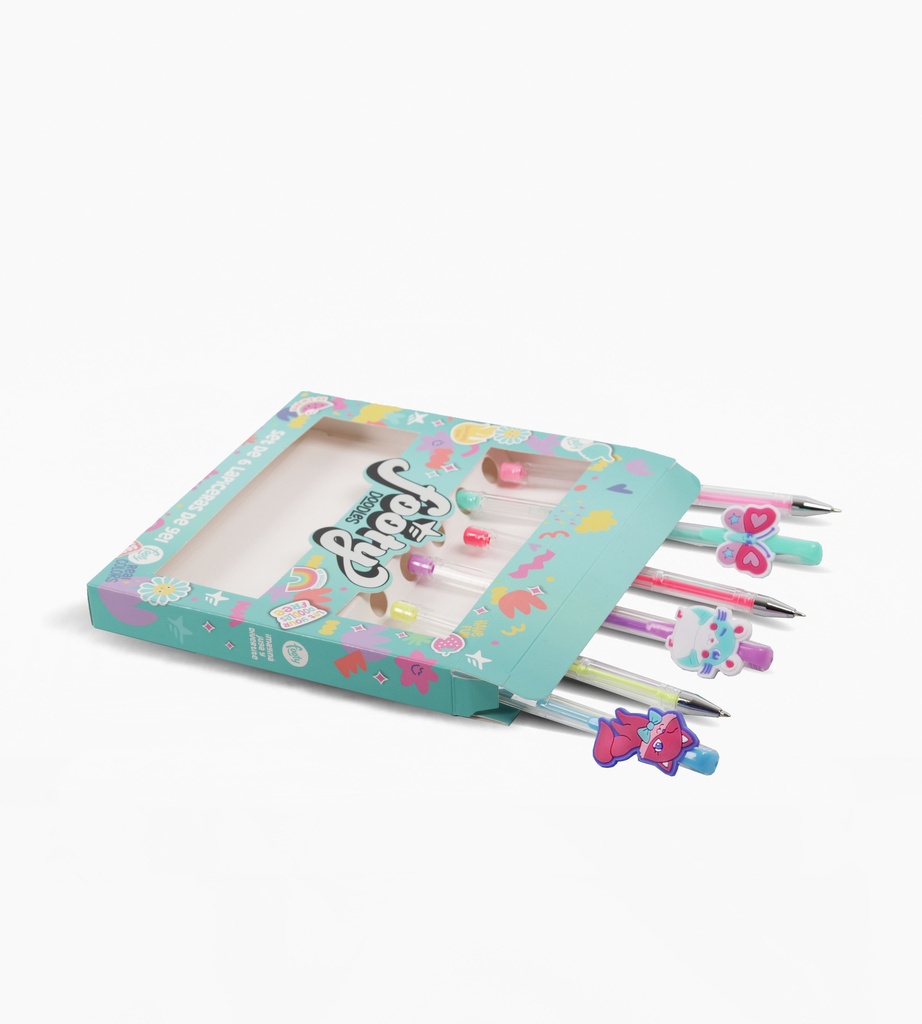 BOLIGRAFO FOOTY GEL CON APLIQUES RUBBER X6