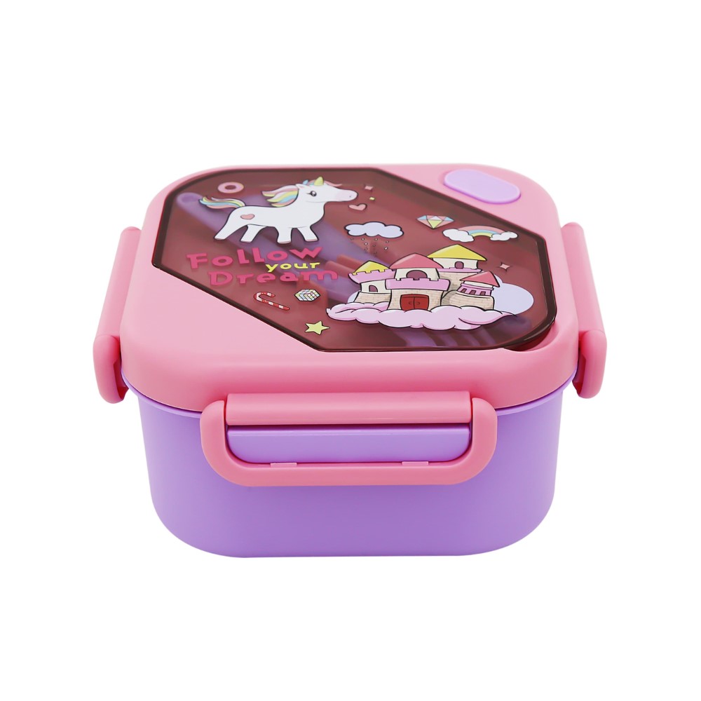 LUNCHERA TRENDY PLASTICO UNICORNIO