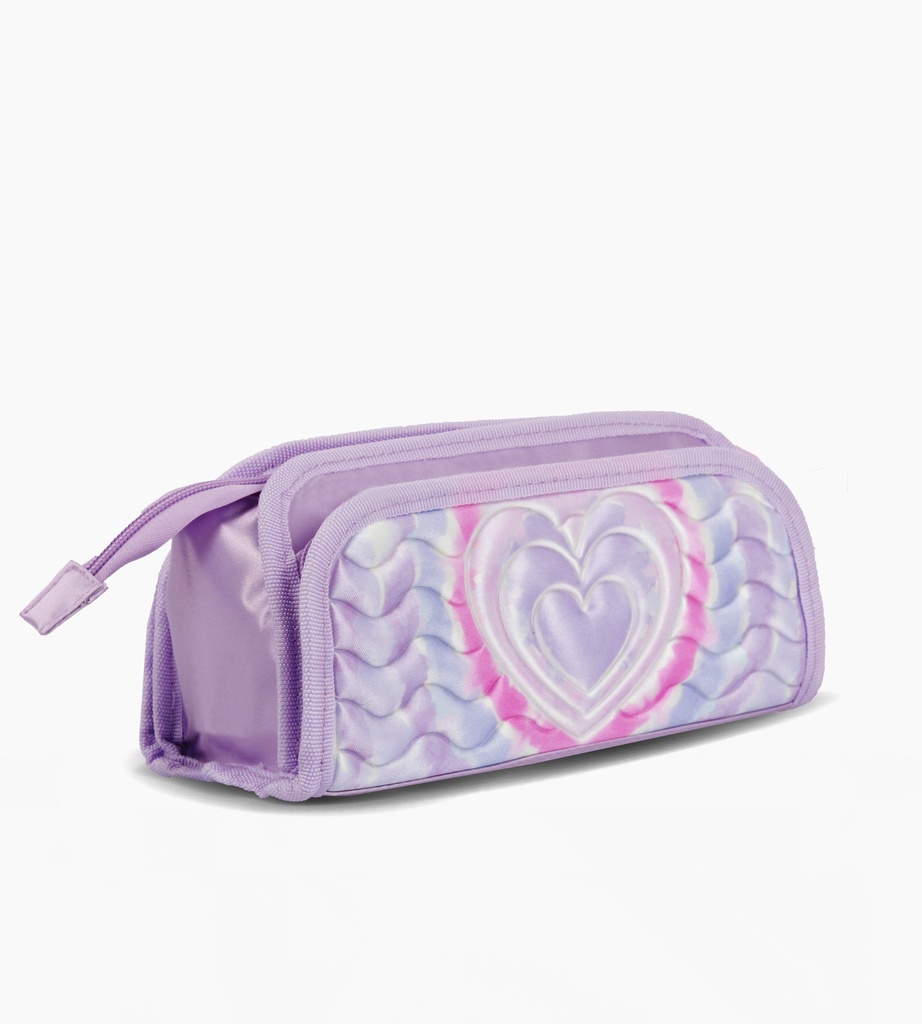 CARTUCHERA FOOTY 3 CIERRE CON ORGANIZADOR LILA