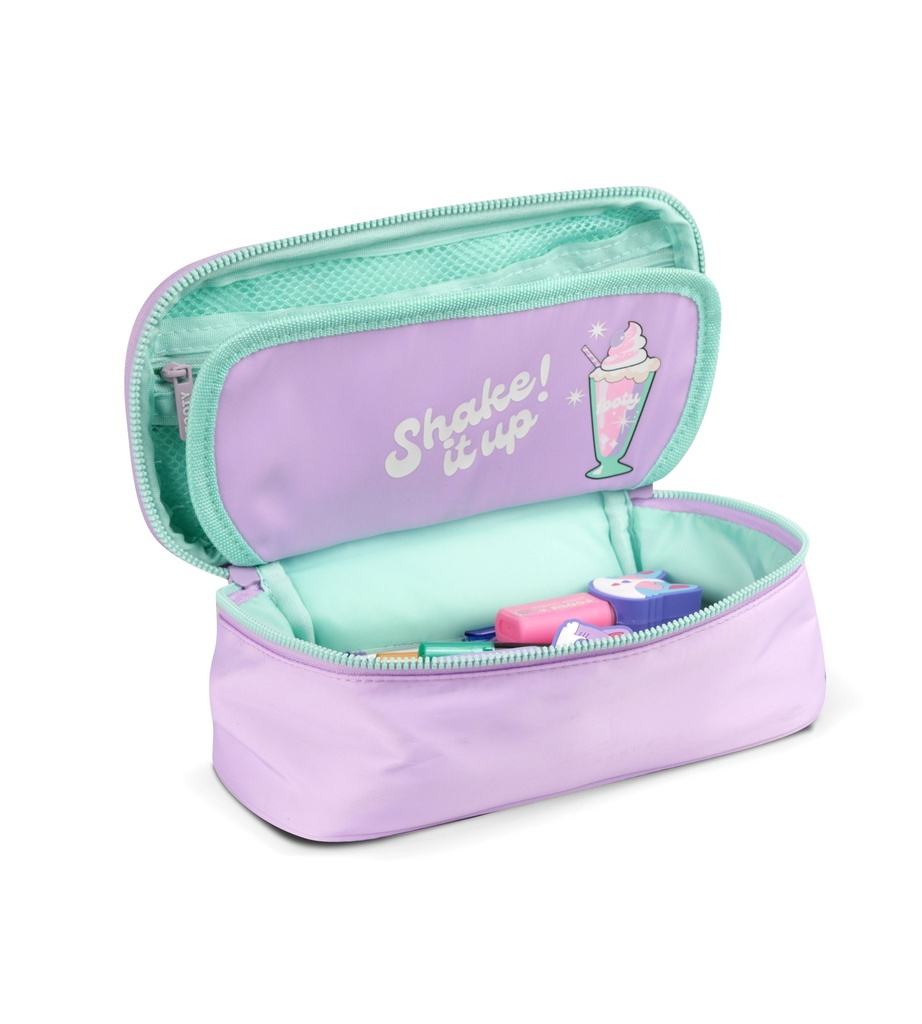 CARTUCHERA FOOTY CON DIVISION INTERNA  BE CAPY LILA