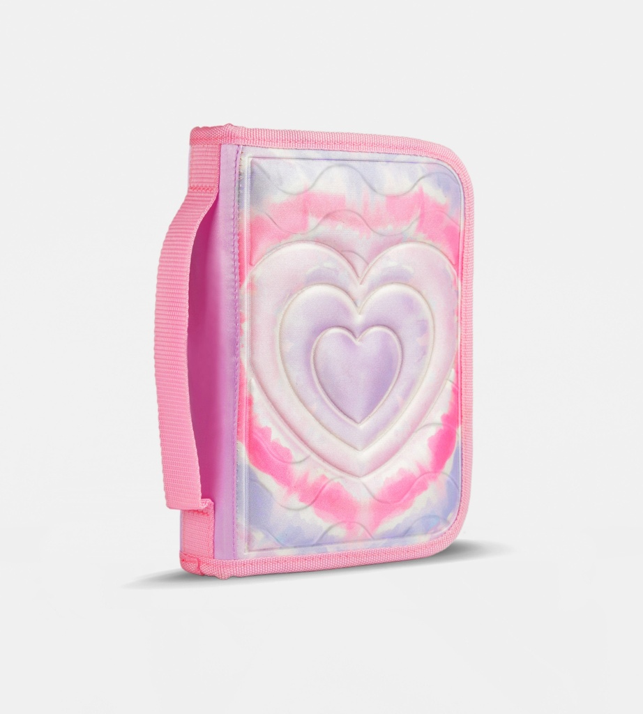 CARTUCHERA FOOTY RIGIDA 1 CIERRE CON INTERIOR DESPLEGABLE LILA