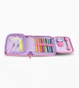 CARTUCHERA FOOTY RIGIDA 1 CIERRE CON INTERIOR DESPLEGABLE LILA