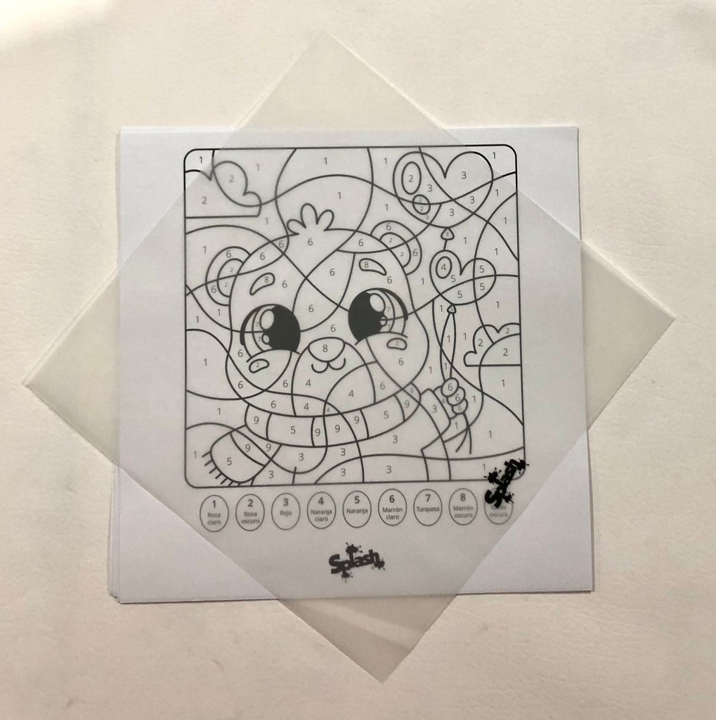 LAMINA PARA COLOREAR SPLASH PINTAMOS CON NUMEROS