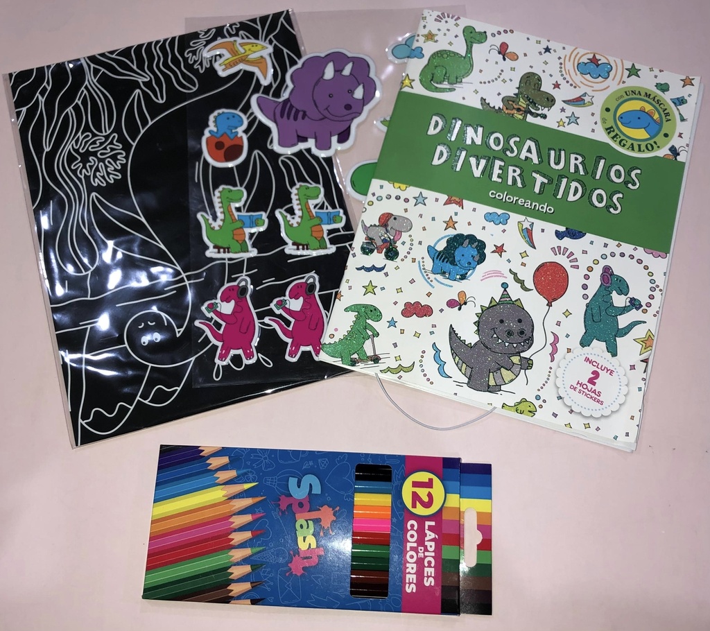 MAXI VALIJA SPLASH COLOREANDO DINOSAURIOS DIVERTIDOS