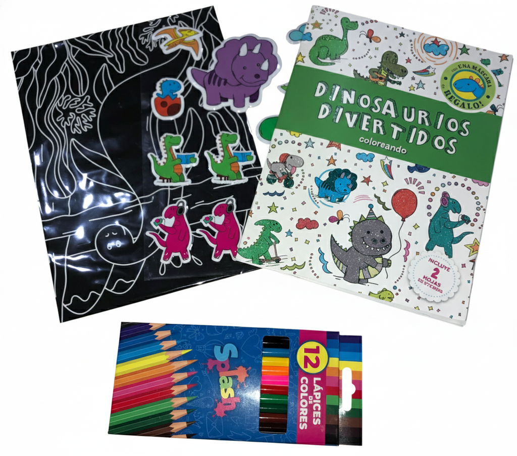 MAXI VALIJA SPLASH COLOREANDO DINOSAURIOS DIVERTIDOS