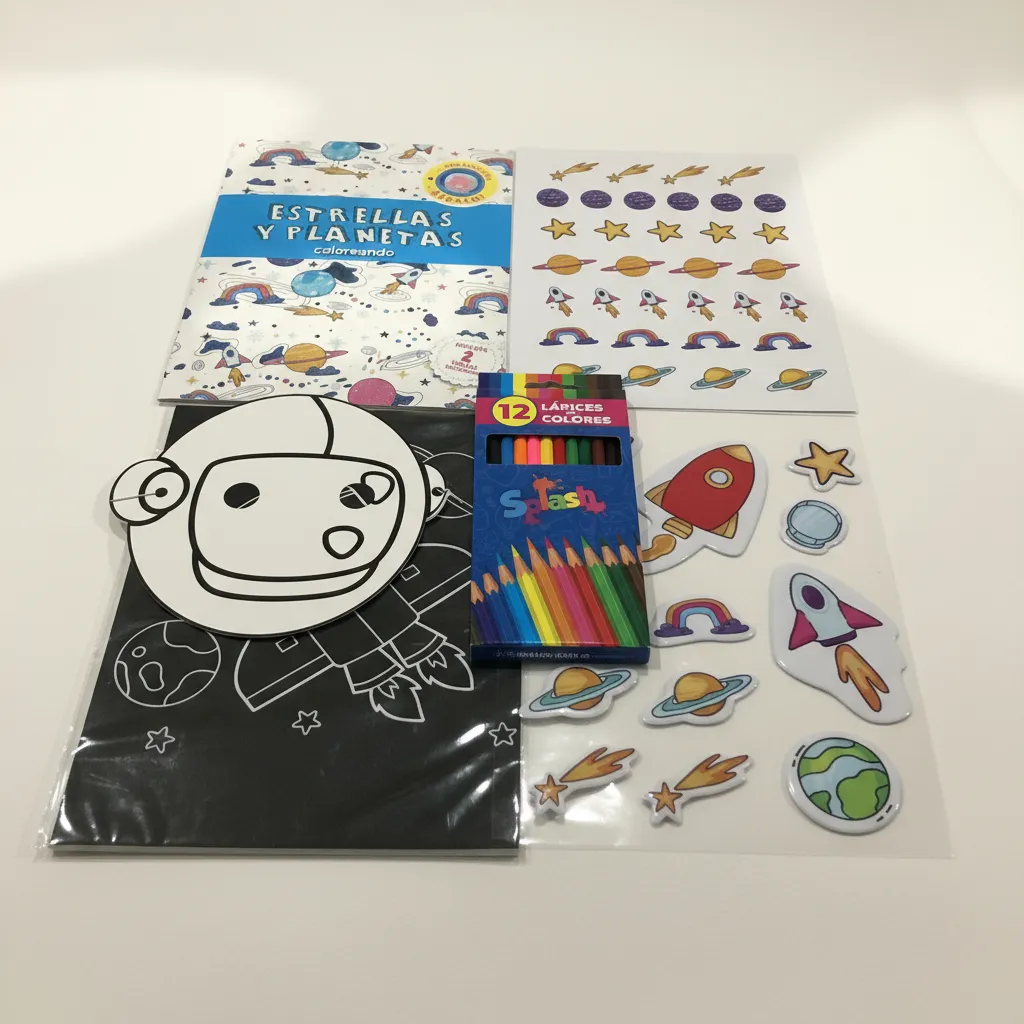 MAXI VALIJA SPLASH COLOREANDO ESTRELLAS Y PLANETAS