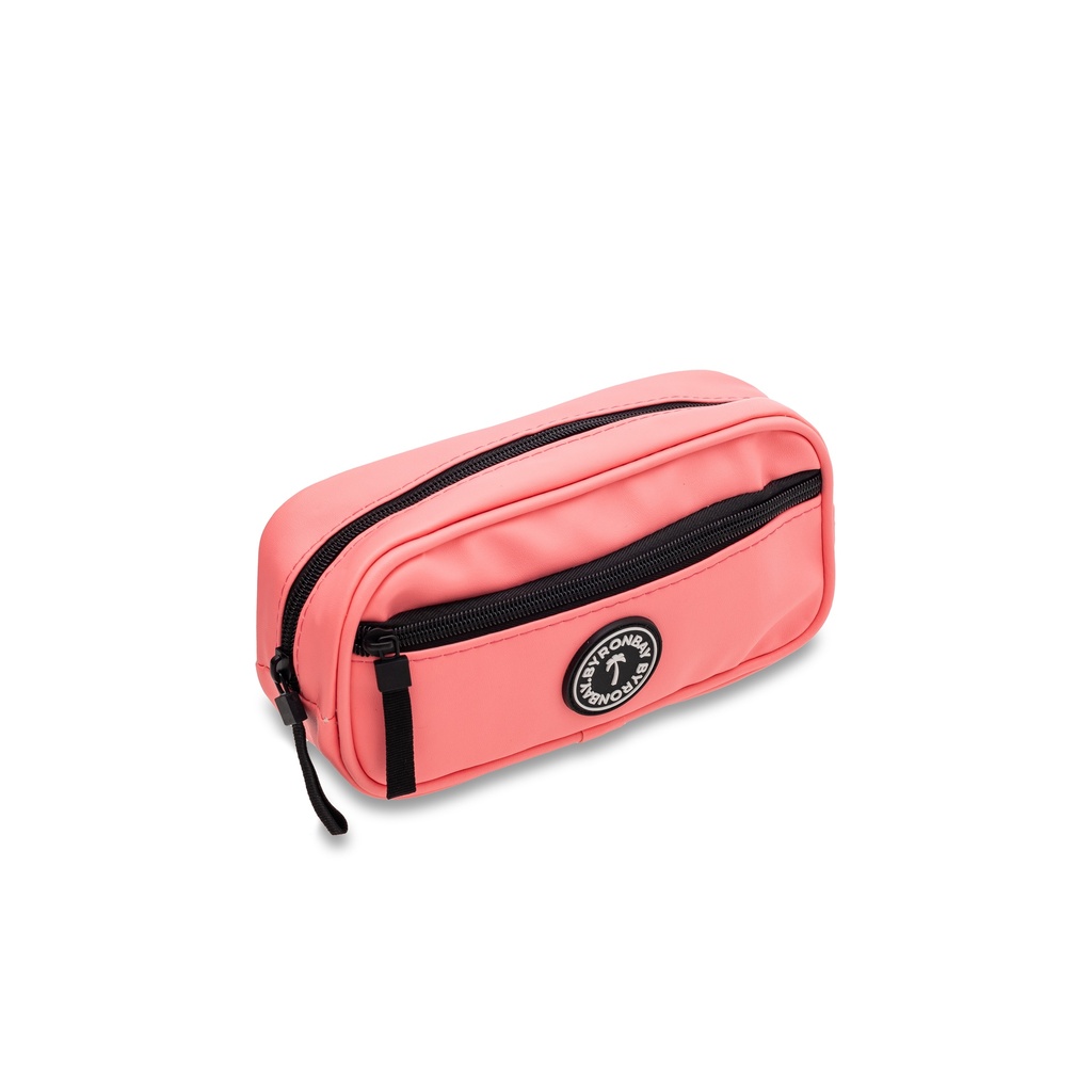 CARTUCHERA BYRON 2 CIERRES BOLSILLO FRONTAL RECTANGULAR FLUO