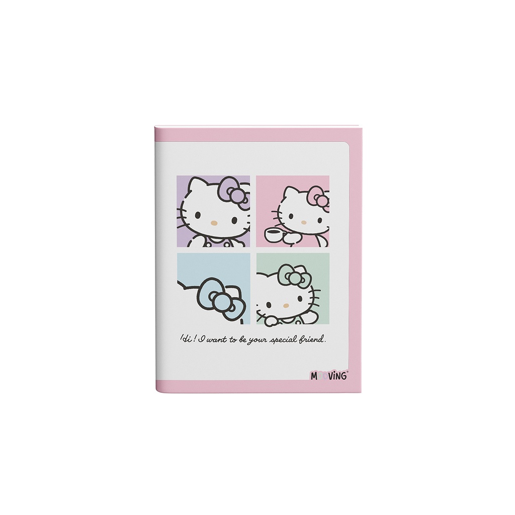 CUADERNO MOOVING 16X21 TAPA FLEXIBLE 48 HOJAS HELLO KITTY