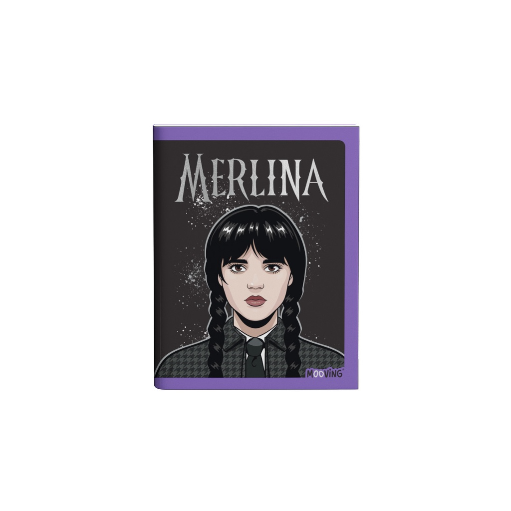 CUADERNO MOOVING 16X21 TAPA FLEXIBLE ABROCHADO 48 HOJAS MERLINA