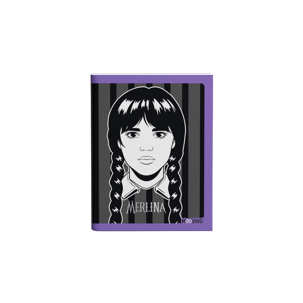 CUADERNO MOOVING 16X21 TAPA FLEXIBLE ABROCHADO 48 HOJAS MERLINA