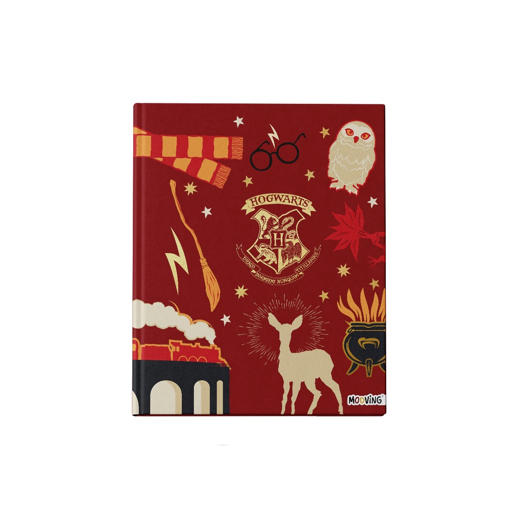 CUADERNO MOOVING TAPA DURA 19.5X24 48 HOJAS HARRY POTTER