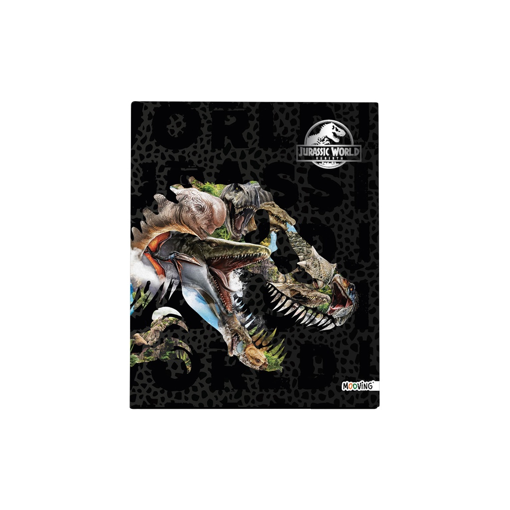 CUADERNO MOOVING 19.5X24 TAPA DURA COSIDO 48 HOJAS JURASSIC WORLD