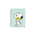CUADERNO MOOVING 16X21 TAPA DURA CON ESPIRAL 80 HOJAS SNOOPY