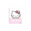 CUADERNO MOOVING TAPA DURA CON ESPIRAL 16X21 80H HELLO KITTY