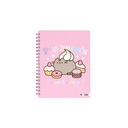 CUADERNO MOOVING 16X21 TAPA DURA CON ESPIRAL 80 HOJAS PUSHEEN