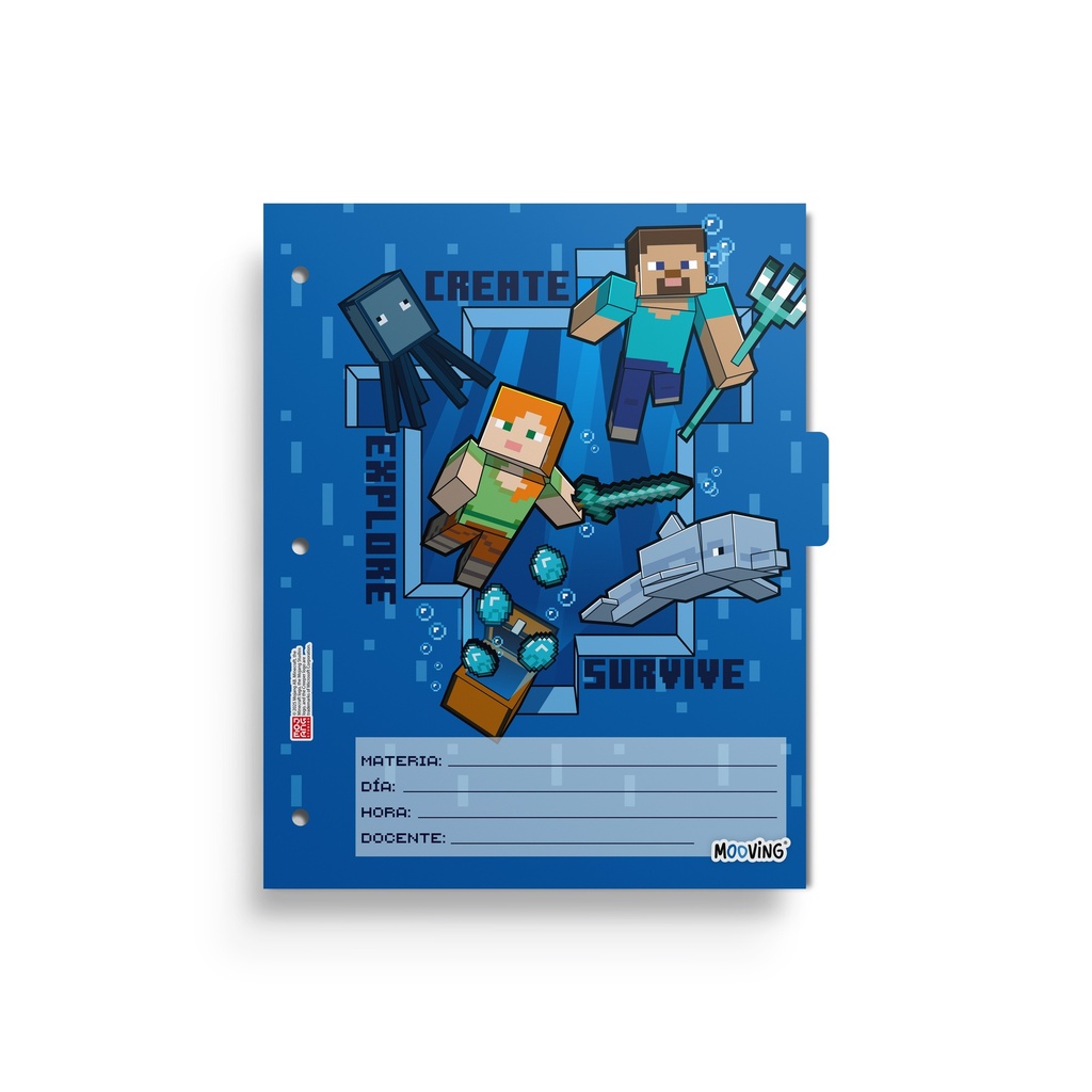 SEPARADOR ESCOLAR MOOVING X6 MINECRAFT