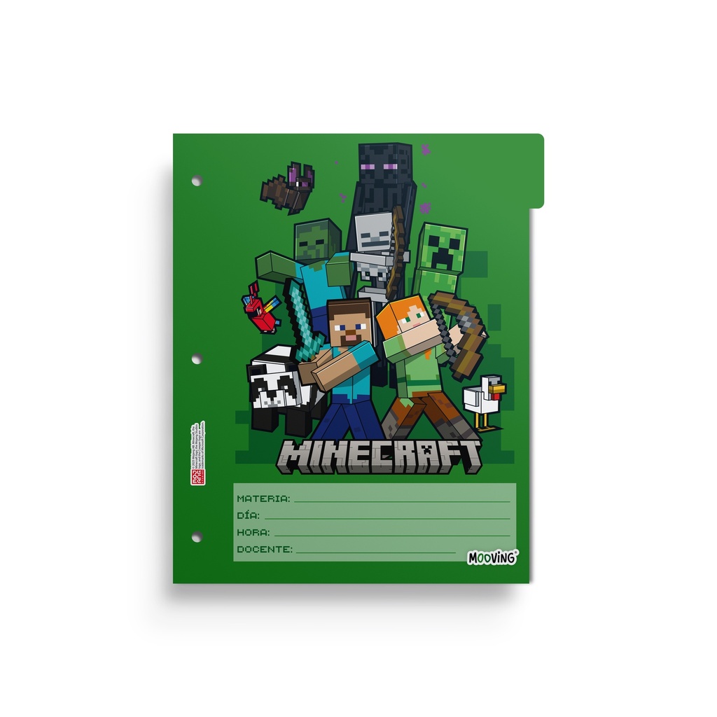 SEPARADOR ESCOLAR MOOVING X6 MINECRAFT