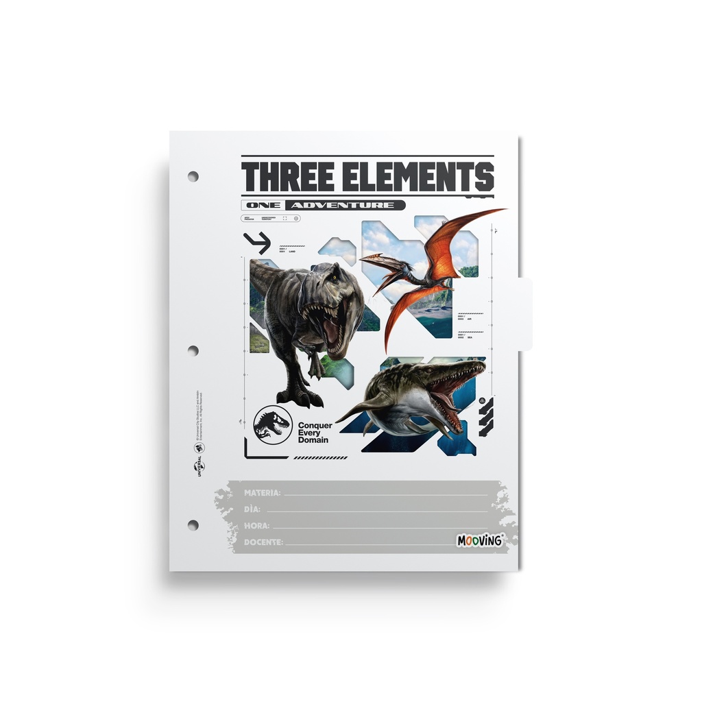 SEPARADOR ESCOLAR MOOVING X6 JURASSIC WORLD