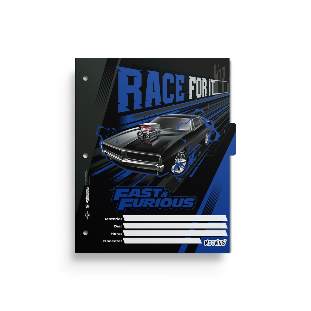 SEPARADOR ESCOLAR MOOVING X6 RAPIDO Y FURIOSO