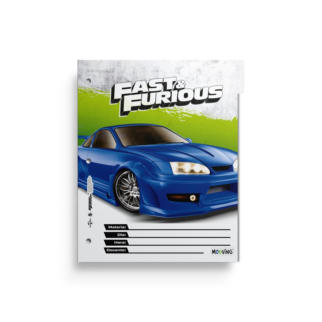 SEPARADOR ESCOLAR MOOVING X6 RAPIDO Y FURIOSO