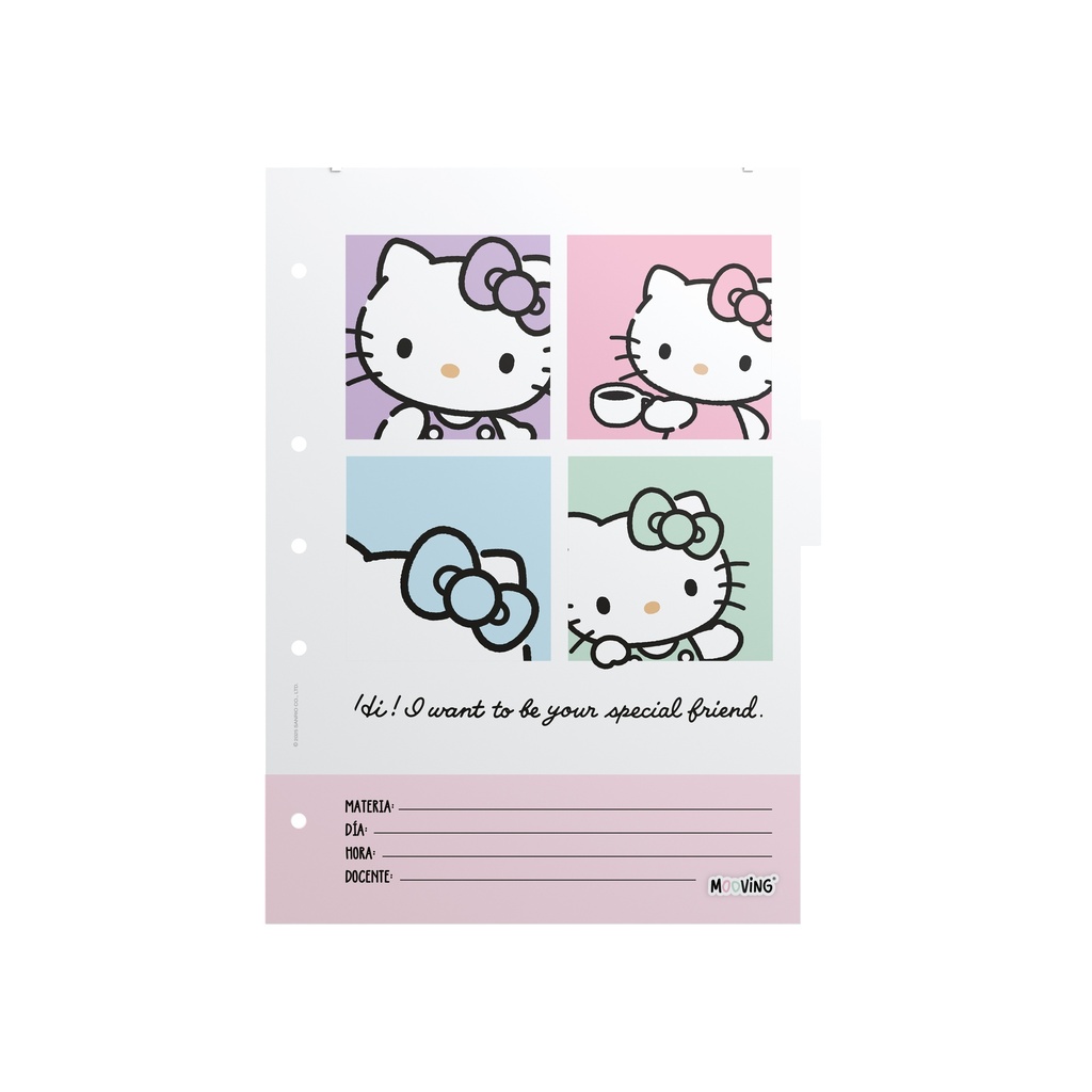 SEPARADOR A4 MOOVING HELLO KITTY