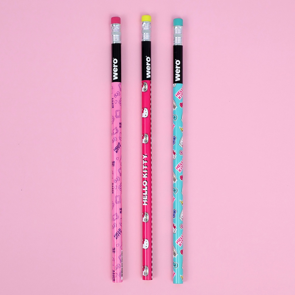 LAPIZ WERO CON GOMA X15 HELLO KITTY