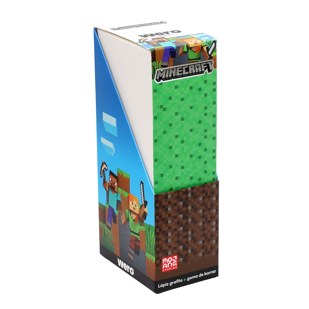 LAPIZ WERO CON GOMA X15 MINECRAFT