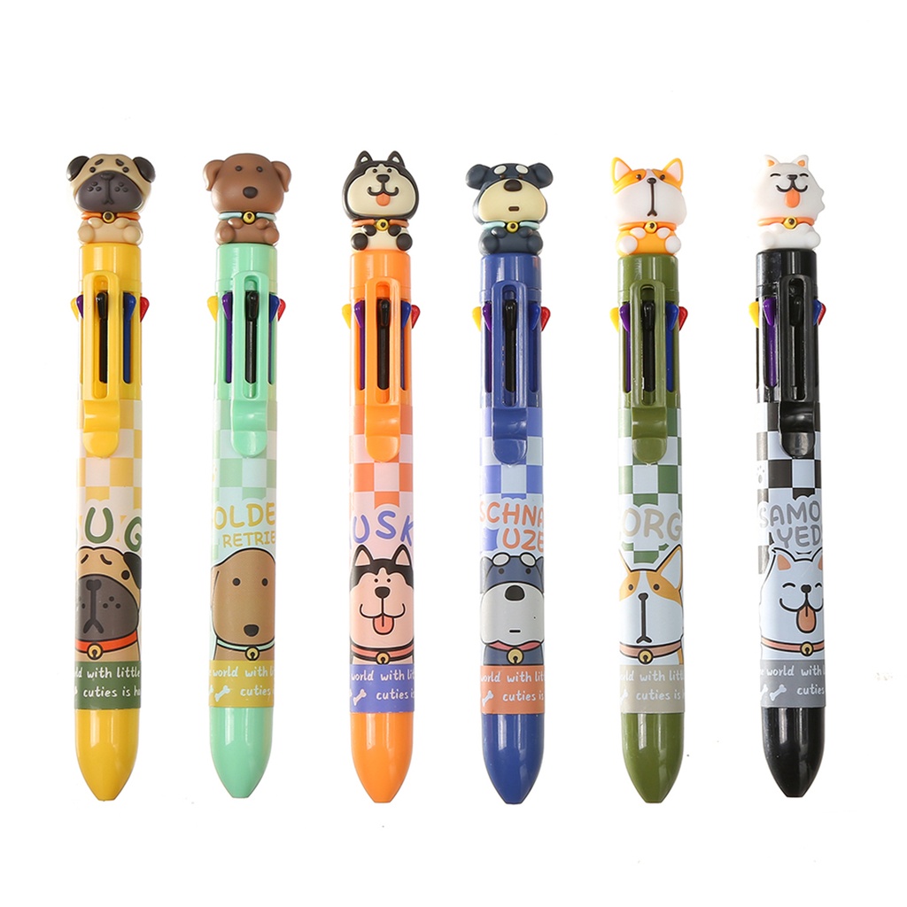 BOLIGRAFO WERO OCHO COLORES X1 DOGS