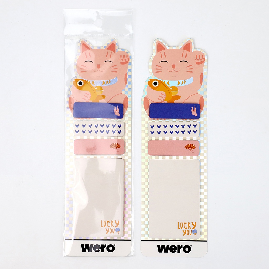 NOTAS ADHESIVAS WERO ENJOY, LUCKY BE NICE Y CIAO