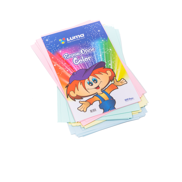 RESMA LUMA MULTICOLOR OFICIO X100