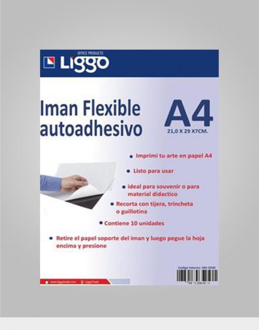 IMAN FLEXIBLE A4 AUTOADHESIVO LIGGO X10