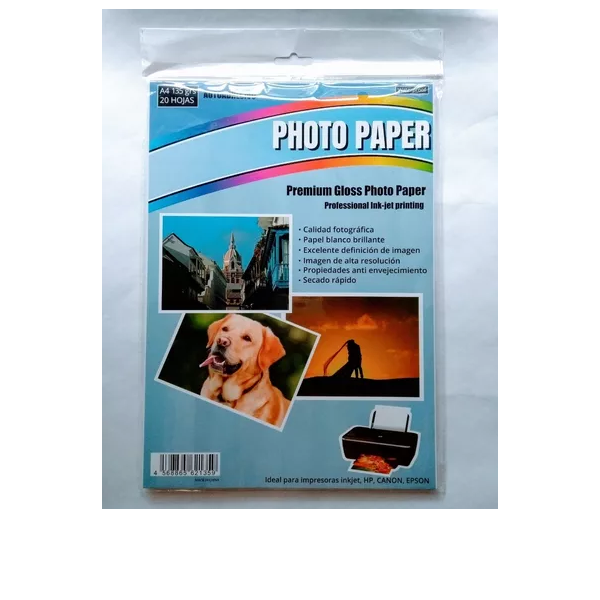 PAPEL FOTOGRAFICO ADHESIVO A4 135G X20