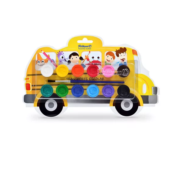 ACUARELA PELIKAN ESCOLAR X12 CON PINCEL (LLEVA 2 PAGA 1)