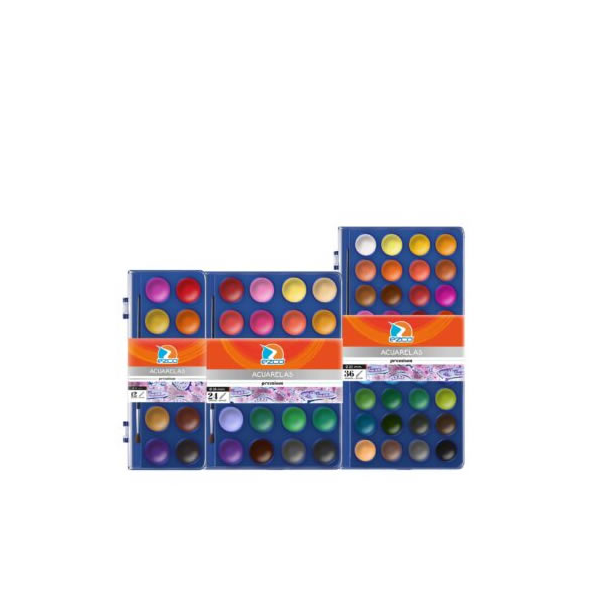 ACUARELA EZCO X24 COLORES PREMIUM
