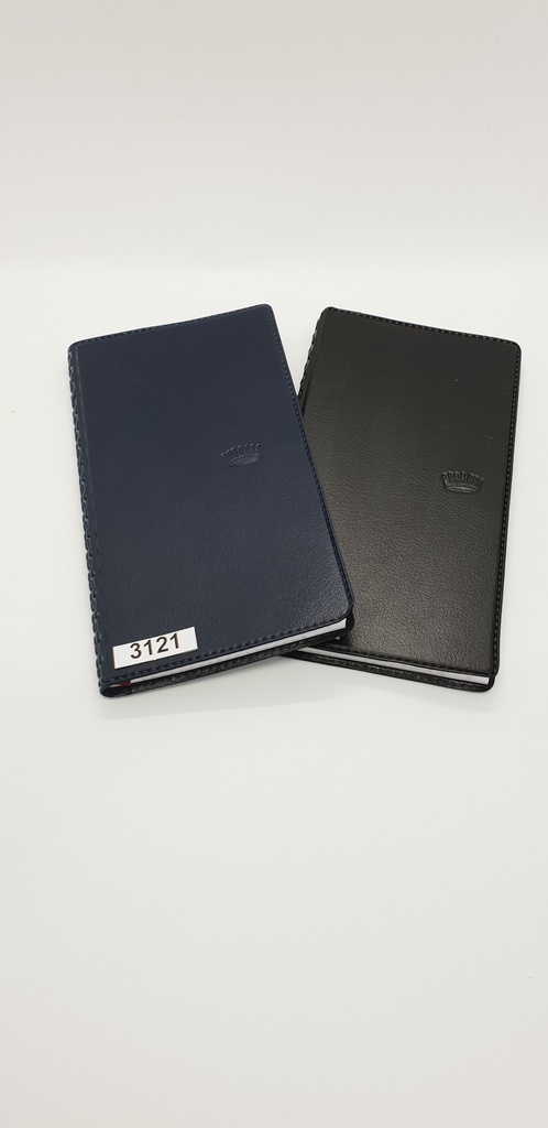 AGENDA NIVEL 10 16X8.5 SV SIMIL CUERO ENCUADERNADA NEGRO Y AZUL