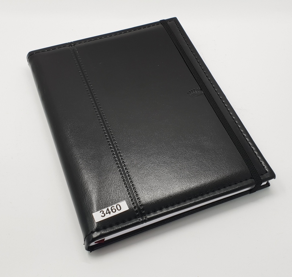 AGENDA NIVEL 10 16x22 SV ENCUADERNADA CON ELASTICO Y PESPUNTE NEGRO