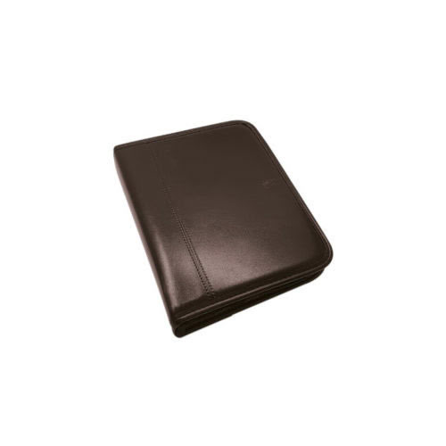 AGENDA NIVEL 10 16x22 SV SIMIL CUERO INDICE TROQUELADO CON ANILLOS Y CIERRE MARRON